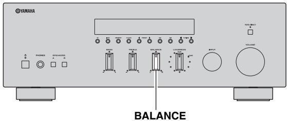 YAMAHA R-S300, RS300 - Adjusting the BALANCE control - 1