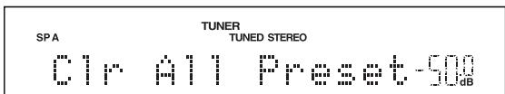 YAMAHA R-S300, RS300 - Clearing all preset stations - 3