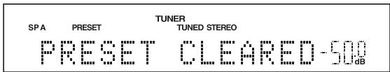 YAMAHA R-S300, RS300 - Effacement de toutes les stations présélectionnées - 7