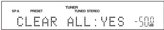 YAMAHA R-S300, RS300 - Clearing all preset stations - 5