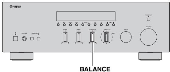 YAMAHA R-S300, RS300 - Einstellen des Reglers BALANCE - 1