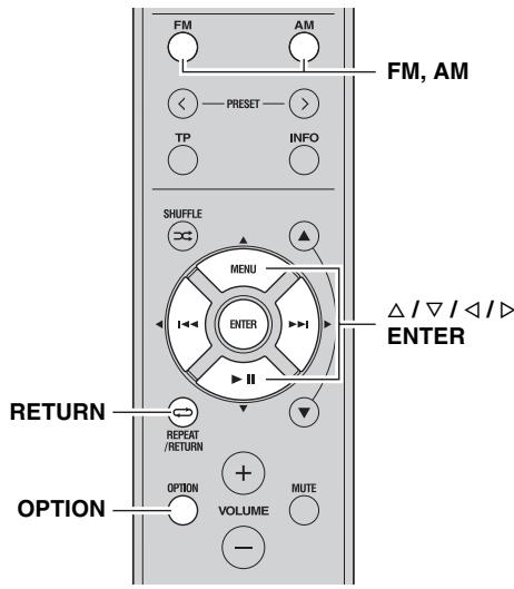 YAMAHA R-S300, RS300 - Effacement de toutes les stations présélectionnées - 2