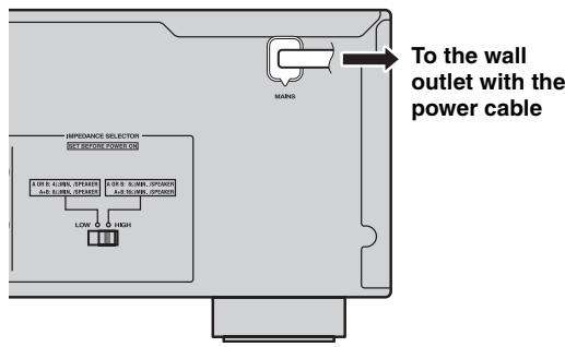 YAMAHA R-S300, RS300 - Connecting power cable - 1