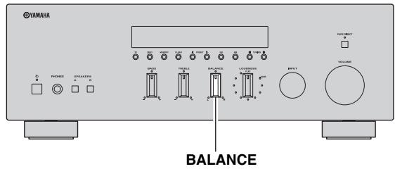 YAMAHA R-S300, RS300 - Réglage de la commande balance - 1