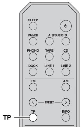 YAMAHA R-S300, RS300 - TP-zoekfunctie (alleen FM-stations) - 2