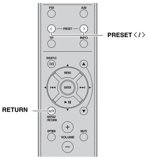 YAMAHA R-S300, RS300 - Manuell Förinställning - 3