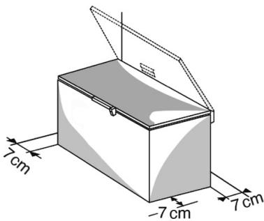 7 cm -7 cm 7 cm