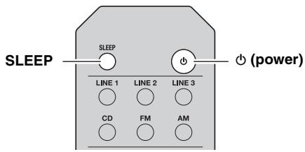 YAMAHA RS201 - Using the sleep timer - 1