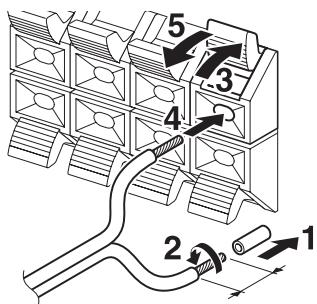 YAMAHA RS201 - Ansluta högtalarkablar - 1