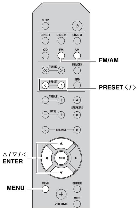 YAMAHA RS201 - Effacement d'une station présélectionnée - 1