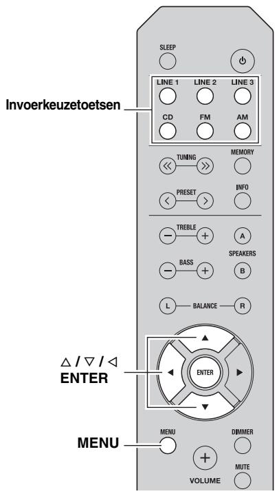 YAMAHA RS201 - HET OPTIEMENU INSTELLEN VOOR INVOERBRONNEN - 1