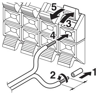 YAMAHA RS201 - Collegamento dei cavi dei diffusori - 1