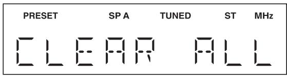 YAMAHA RS201 - Premere / per selezionare "CLEAR ALL PRESET", quindi premere ENTER. - 1
