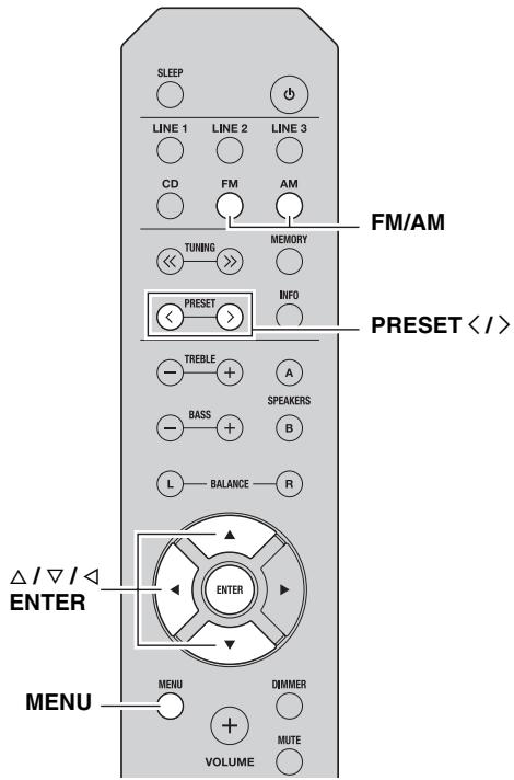 YAMAHA RS201 - Nollställa en snabbvalsstation - 1