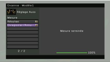 YAMAHA RX-A2010 - Si la mesure à toutes les positions d'écoute est terminée, utilisez les touches de curseur afin de selectionner « ANNUL » et appuyez sur ENTER. - 1
