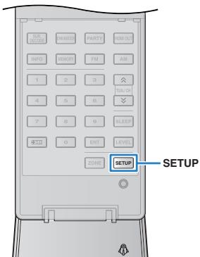 YAMAHA RX-A2010 - Pour quitter le menu, appuyez SETUP. - 2