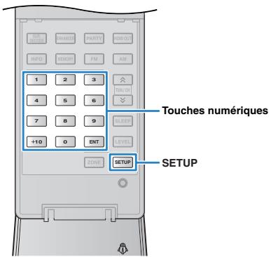 YAMAHA RX-A2010 - Pour définit un autre code de télécommande, recommencez les étapes 4 et 5. - 2