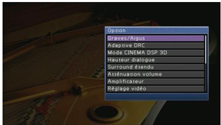 YAMAHA RX-A2010 - Appuyez sur OPTION. - 2