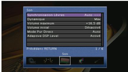 YAMAHA RX-A2010 - Configuration des diverses fonctions (menu Réglage) - 2