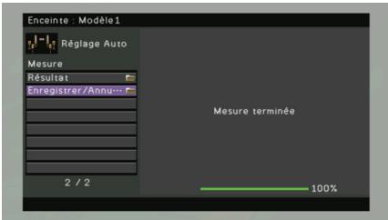 YAMAHA RX-A2010 - Pour démarrer la mesure, utilisez les touches du curseur pour selectionner « Mesure», puis appuyez sur ENTER. - 2
