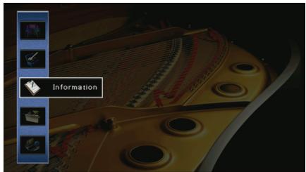 YAMAHA RX-A2010 - Consultation des informations relatives à cette unité (menu Information) - 1