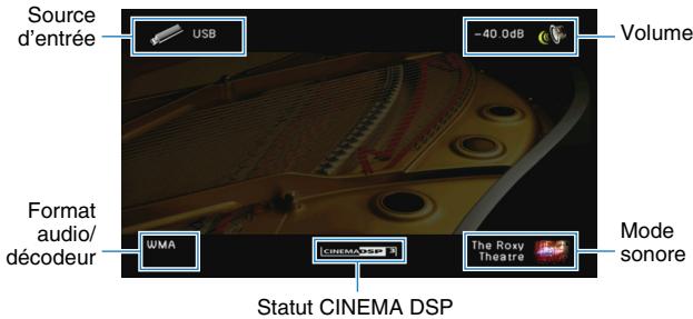 YAMAHA RX-A2010 - Appuyez sur DISPLAY. - 1
