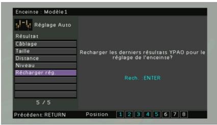 YAMAHA RX-A2010 - Rechargement des résultats YPAO précédents - 1