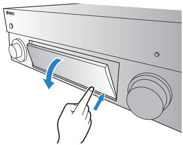 YAMAHA RX-A2010 - Ouverture de la porte de la face avant - 1