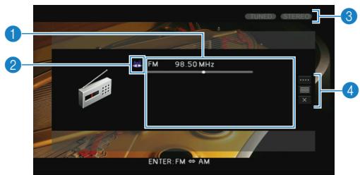 YAMAHA RX-A2010 - Utilisation de la radio sur le téléviseur - 1