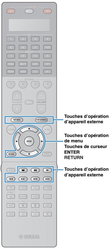 YAMAHA RX-A2010 - Utilisez les touches de curseur pour selectionner une option et appuyez sur ENTER. - 2