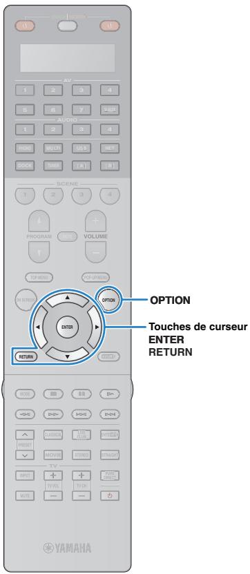 YAMAHA RX-A2010 - Menu d'opération - 2