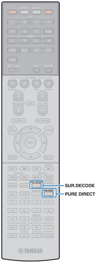 YAMAHA RX-V1073 - Appuyez sur STRAIGHT. - 3