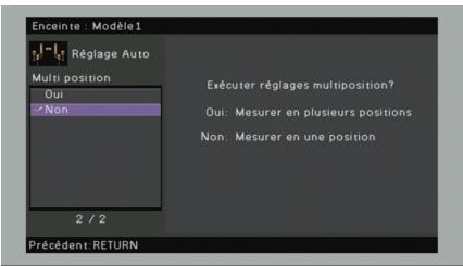 YAMAHA RX-V1073 - Si vous le souhaitez, changez de méthode de mesure (multi/simple). - 1