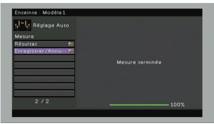 YAMAHA RX-V1073 - Pour commencer la mesure, utilisez les touches de curseur pour sélectionner « Mesure » et appuyez sur ENTER. - 2