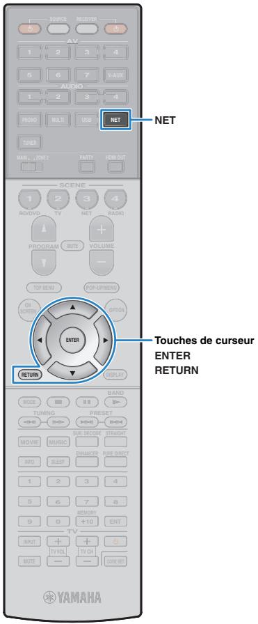 YAMAHA RX-V1073 - Pour quitter le menu, appuyez sur OPTION. - 1
