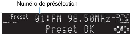 YAMAHA RX-V1073 - Enregistrement d'une station de radio - 1