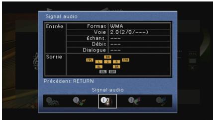 YAMAHA RX-V1073 - Consultation des informations relatives à l'unité (menu Information) - 2