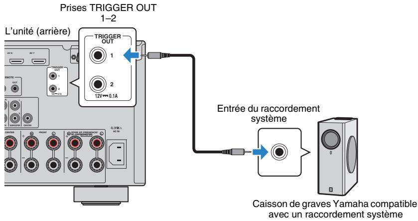YAMAHA RX-V1073 - Raccordement d'un appareil compatible avec la fonction déclencheur - 1