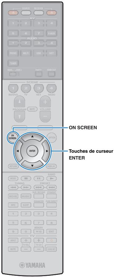 YAMAHA RX-V1073 - Pour terminer de vérifier les résultats et revenir à l'écran précédent, appuyez sur RETURN. - 1