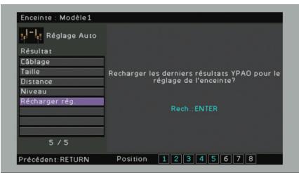 YAMAHA RX-V1073 - Rechargement des réglages YPAO précédents - 1