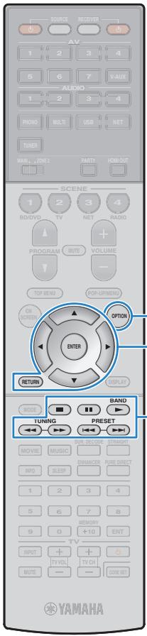 YAMAHA RX-V1073 - Menu d'opération - 1
