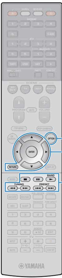 YAMAHA RX-V673 - Menu d'opération - 1