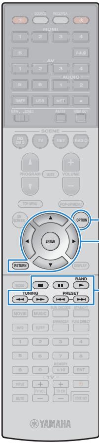 YAMAHA RX-V673 - Menu d'opération - 1