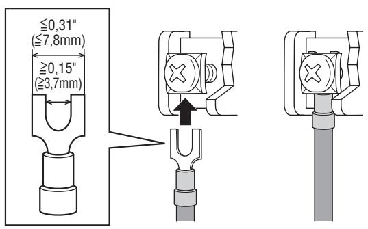 YAMAHA XMV4280/XMV4140/XMV4280-D/XMV4140-D - Si vous utilisez une cosse à fourche - 1