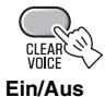 YAMAHA YAS-101,  YAS-201 - Deutlichere Wiedergabe von Commentaren oder Dialogen über das Fernsehgerät (Clear Voice) - 1
