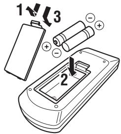 YAMAHA YAS-101,  YAS-201 - Instalacion de las pilas - 1