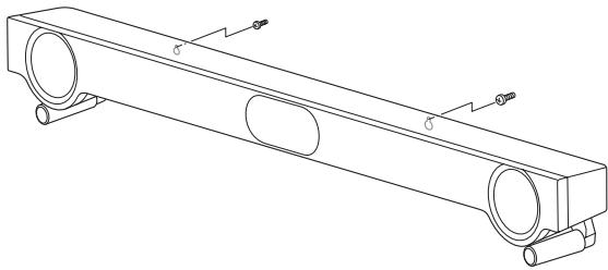 YAMAHA YHTS401 - Hang the speaker on the screws using the keyholes on the back of the speaker. - 1