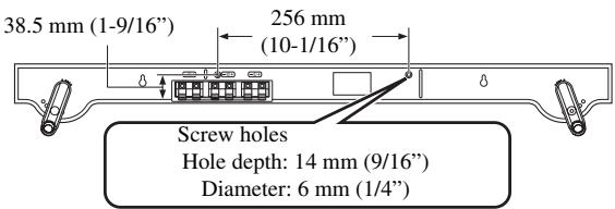 YAMAHA YHTS401 - Installing the speaker using the screw holes - 1
