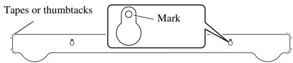 YAMAHA YHTS401 - Installing the speaker using the keyholes - 1