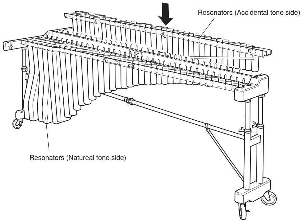 YAMAHA YM-5104A YM-5100A YM-4900A YM-4600A - Attach the resonators. - 2